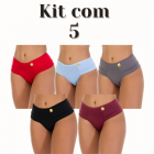 Kit 5 Calcinhas Com Lateral Dupla