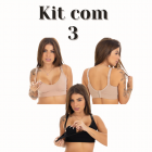 Kit 3 Sutiã Top Reforçado Amamentação 