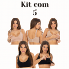 Kit 5 Sutiã Top Reforçado Amamentação 