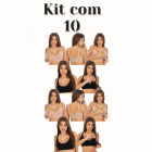 Kit 10 Sutiã Top Reforçado Amamentação 