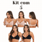 Kit 5 Sutiã Amamentação de Algodão