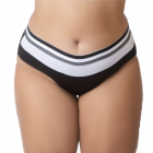 Calcinha Plus Size Tricolor Cintura Alta Tanga Cós Alto Forro 100% Algodão Lingerie Feminina