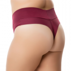 Calcinha Plus Size Cinta Modeladora Cós Alto Fio Dental Duplo Cintura Alta Tanga Conforto Lingerie Feminina